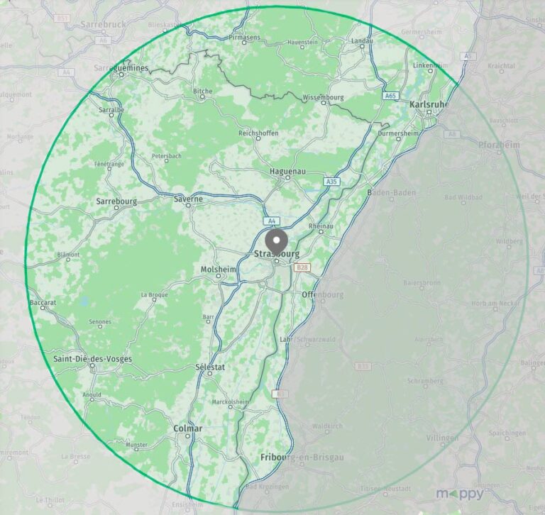 Zone d'intervention retrait gratuit d'épaves sur Strasbourg et 80 km aux alentours